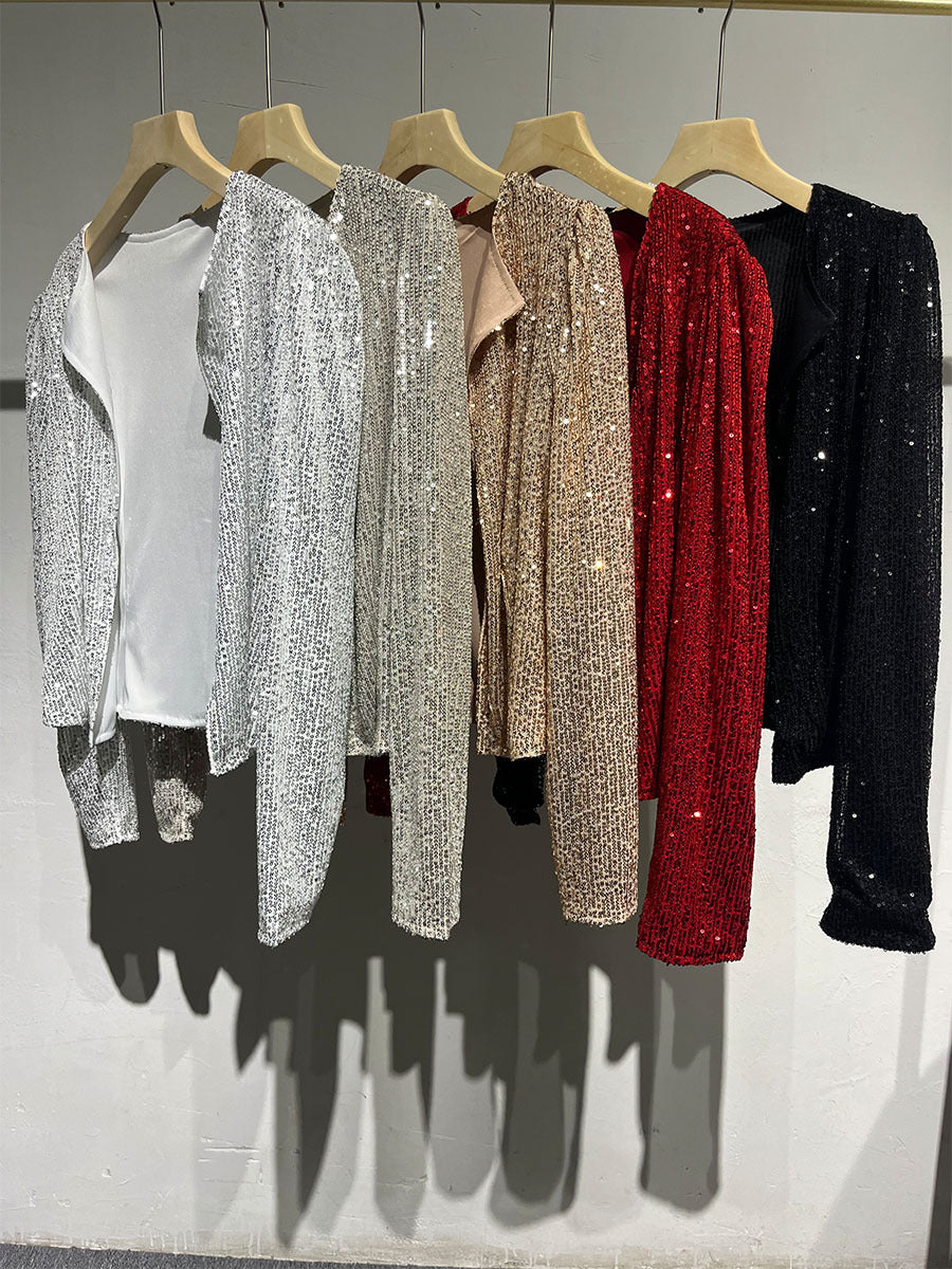 Sequin Long Sleeve Jacket