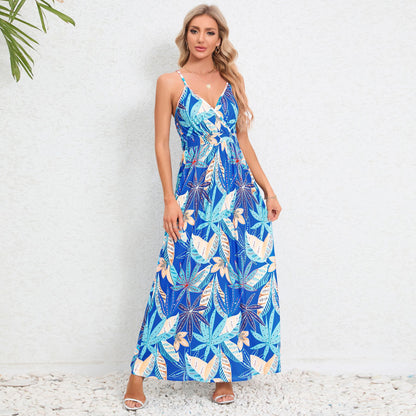 Sexy Strap Backless Slimming Maxi Dress