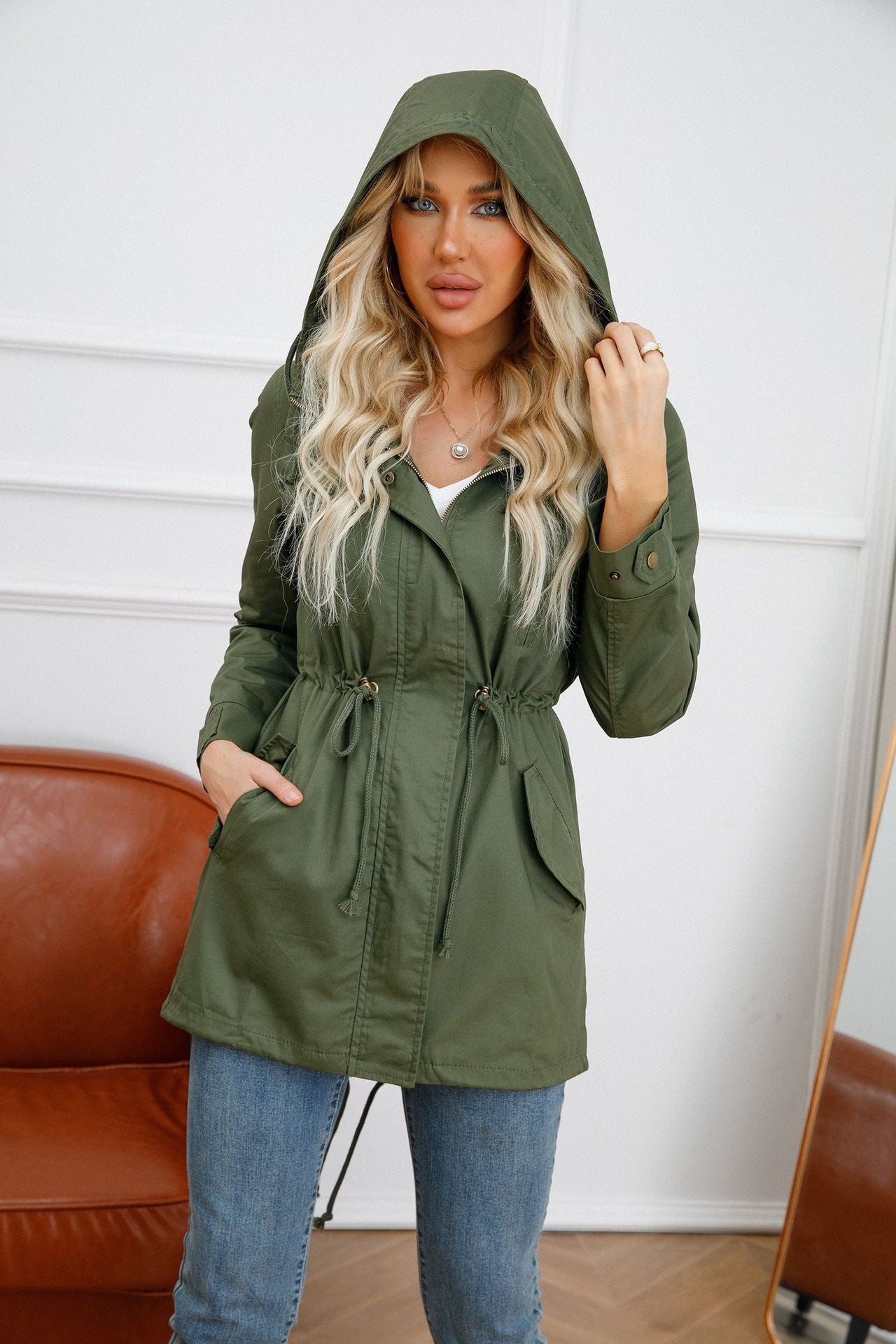 Cotton Loose Solid Color Coat