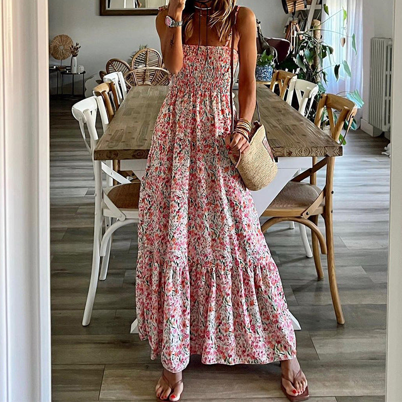 Sexy Floral Bohemian Strap Dress