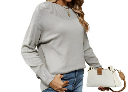 Casual Long Sleeved Knitted Sweater