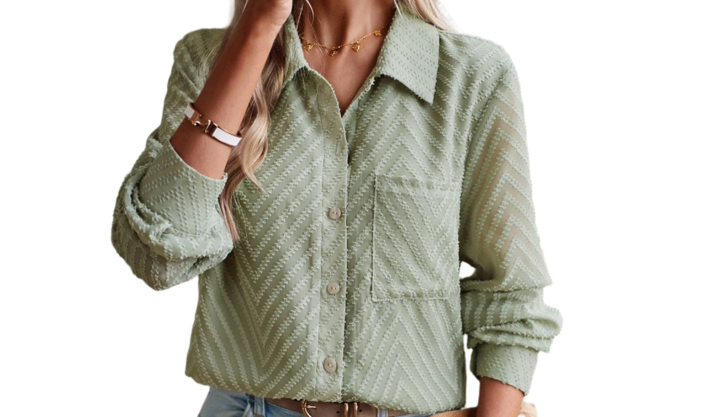 Jacquard Long Sleeve Shirt