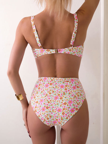 Floral High Waist Sexy Bikini