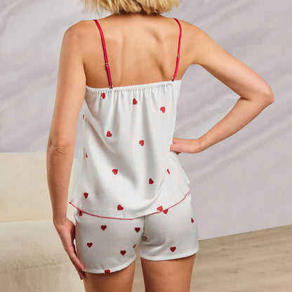 Sexy Heart Print Comfortable Pajamas Set