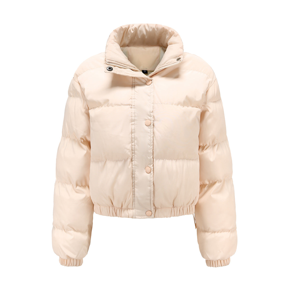 Cotton Long Sleeve High Collar Cotton-Padded Coat Jacket