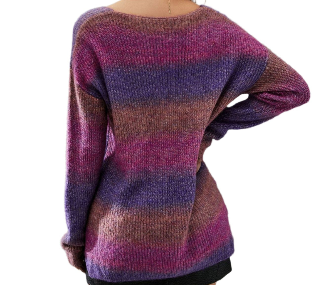 Tie Dyed Asymmetric Gradient Sweater