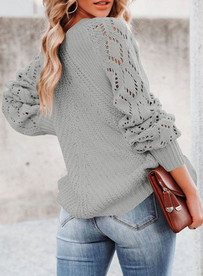 Hollow Cutout Pattern Sweater