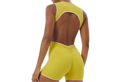 Backless Sports Hip Raise Yoga Romper