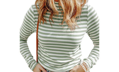 Striped Pullover Long Sleeve Top