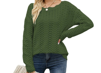 Knitwear Hollow Cutout Pullover Sweater