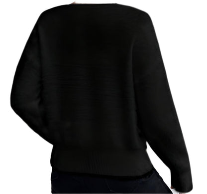 Imitation Marten Pullover V-neck Sweater