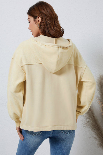 Casual Pocket Drawstring Long Sleeve Coat