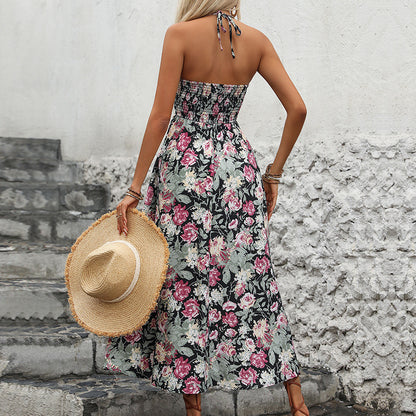 Vacation Printing Slip Dress