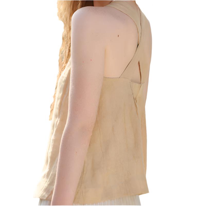 Linen French Sleeveless Top