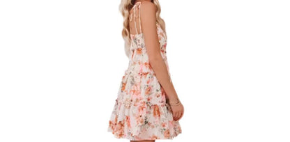 Simple Printed Chiffon Dress