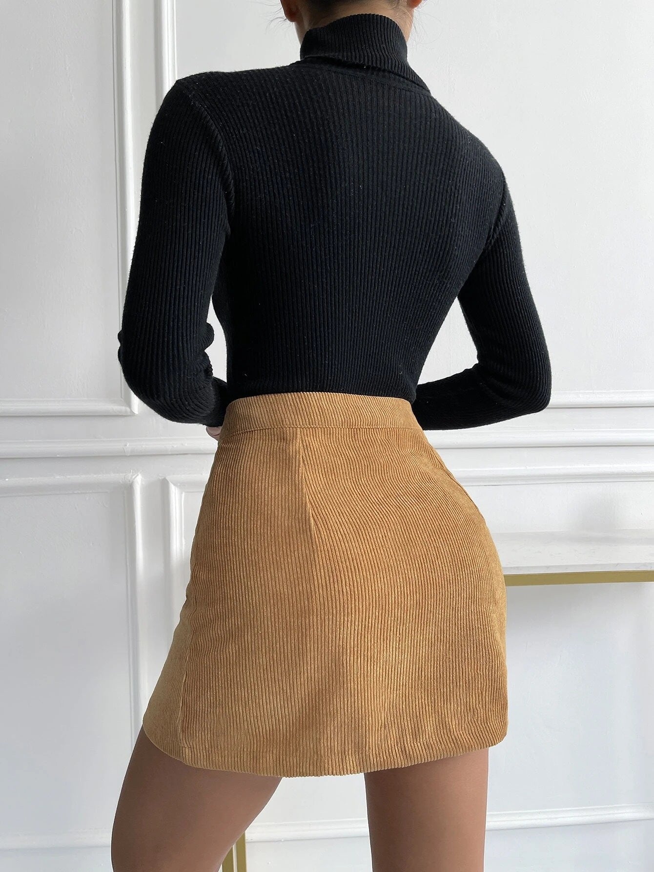 Corduroy Hip Skirt