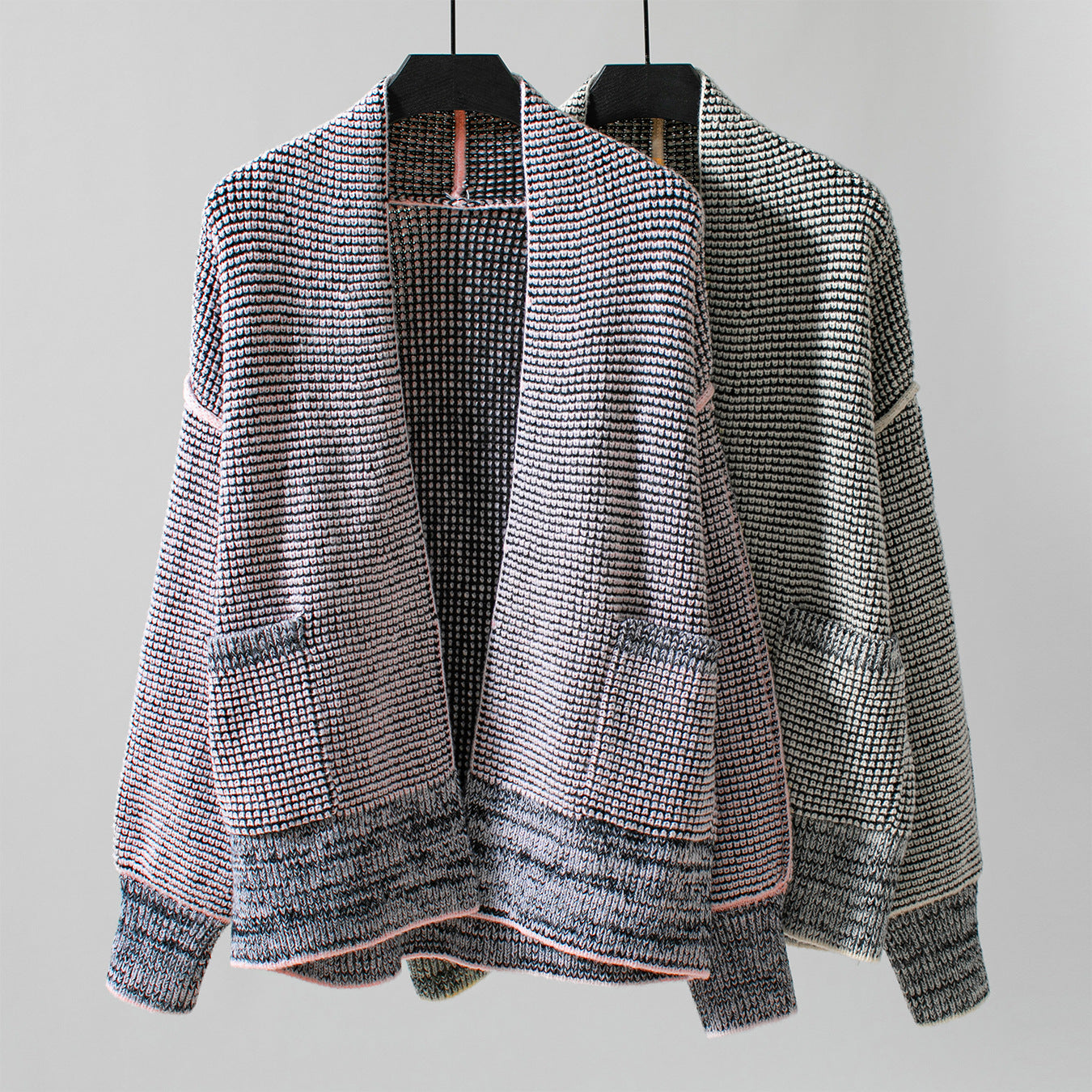 Waffle Cardigan Sweater