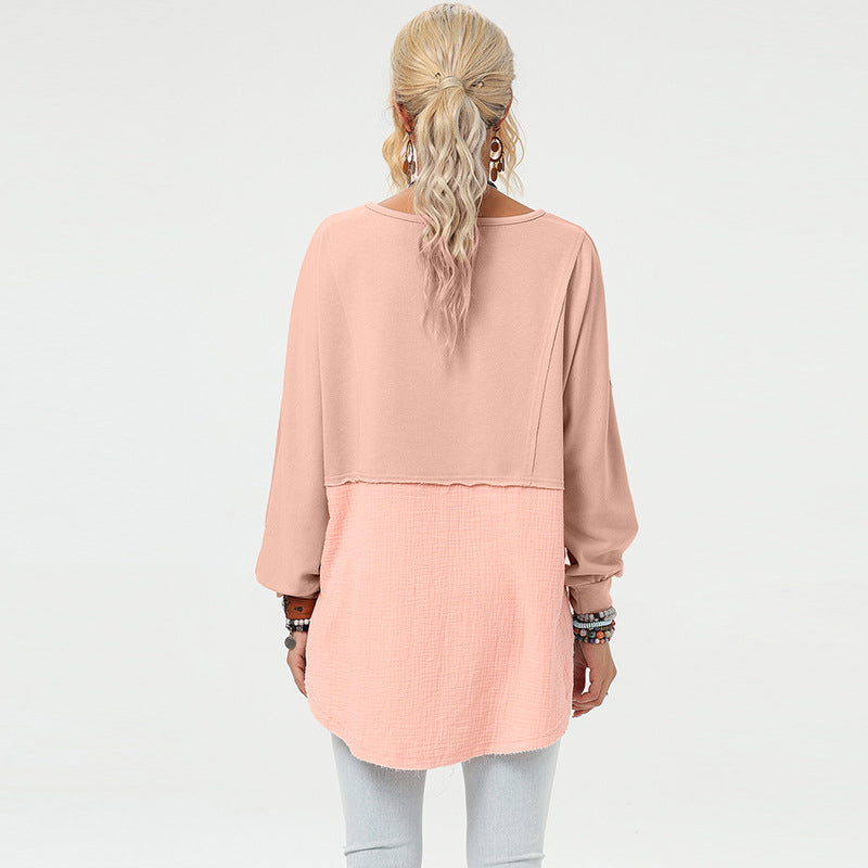 Loose Casual Frayed Sweater