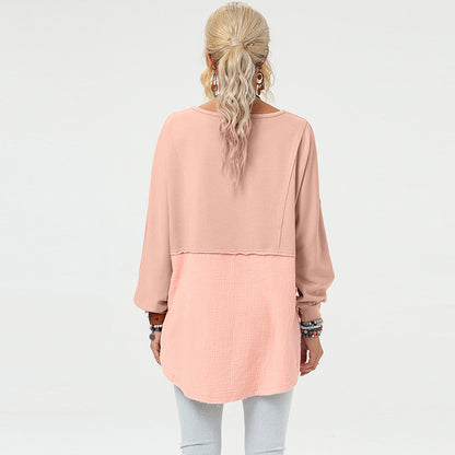 Loose Casual Frayed Sweater