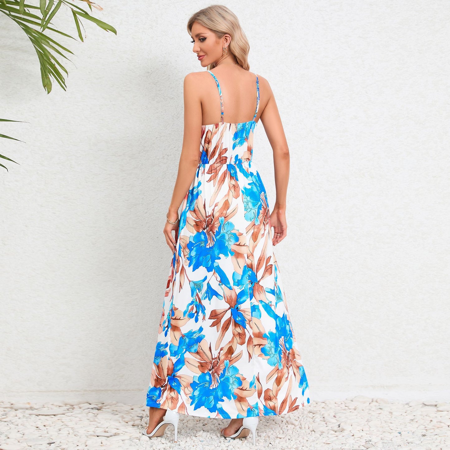 Sexy Strap Backless Slimming Maxi Dress