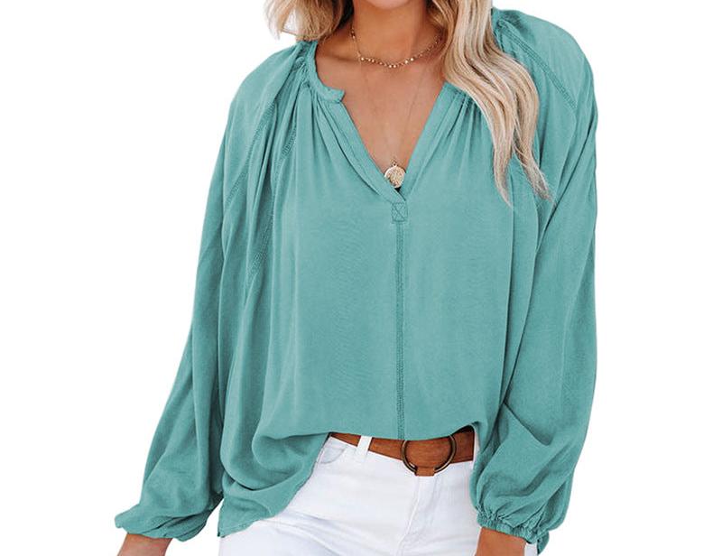 V-neck Long Sleeve Top