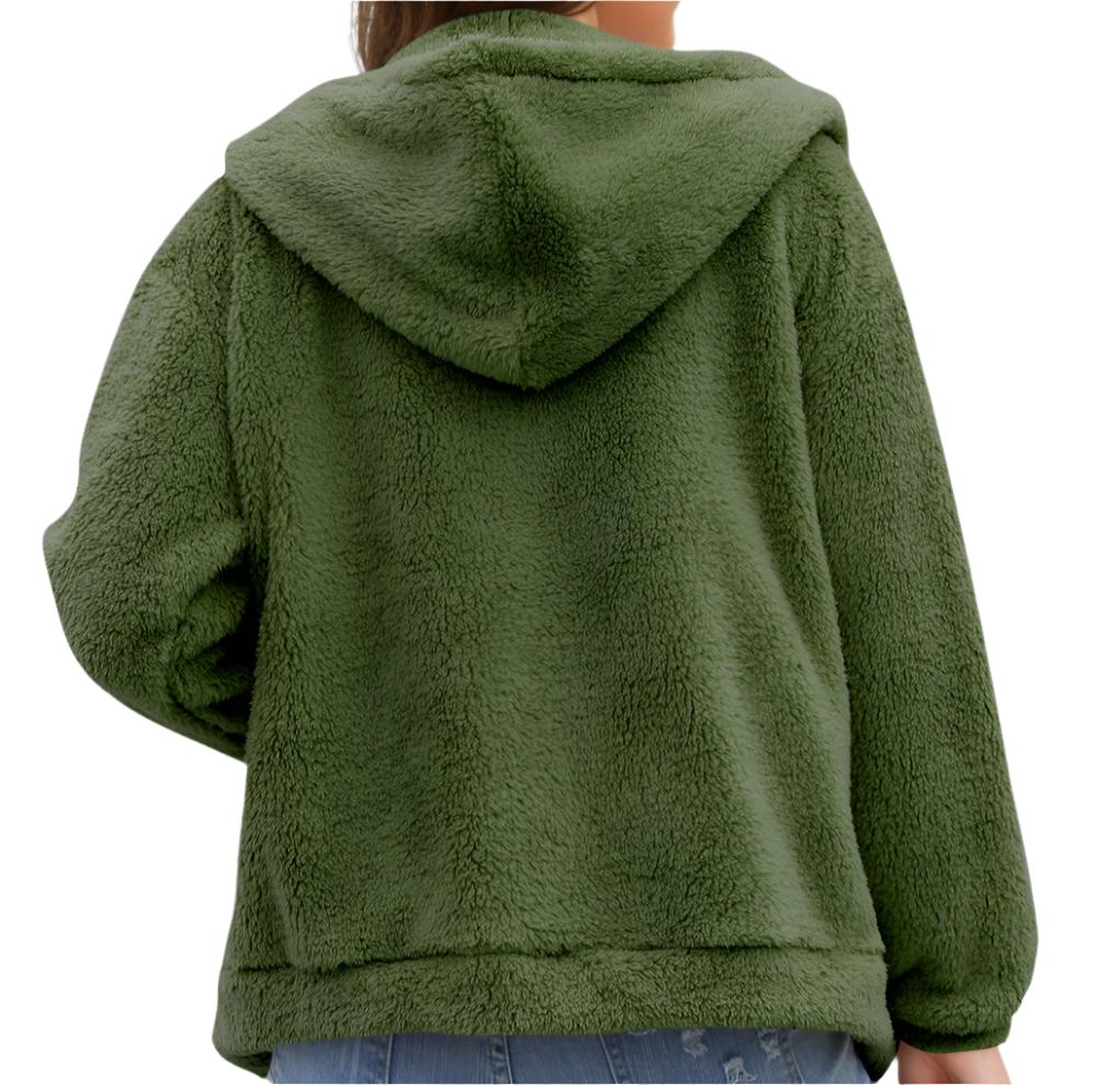 Casual Thickening Hooded Plush Coat