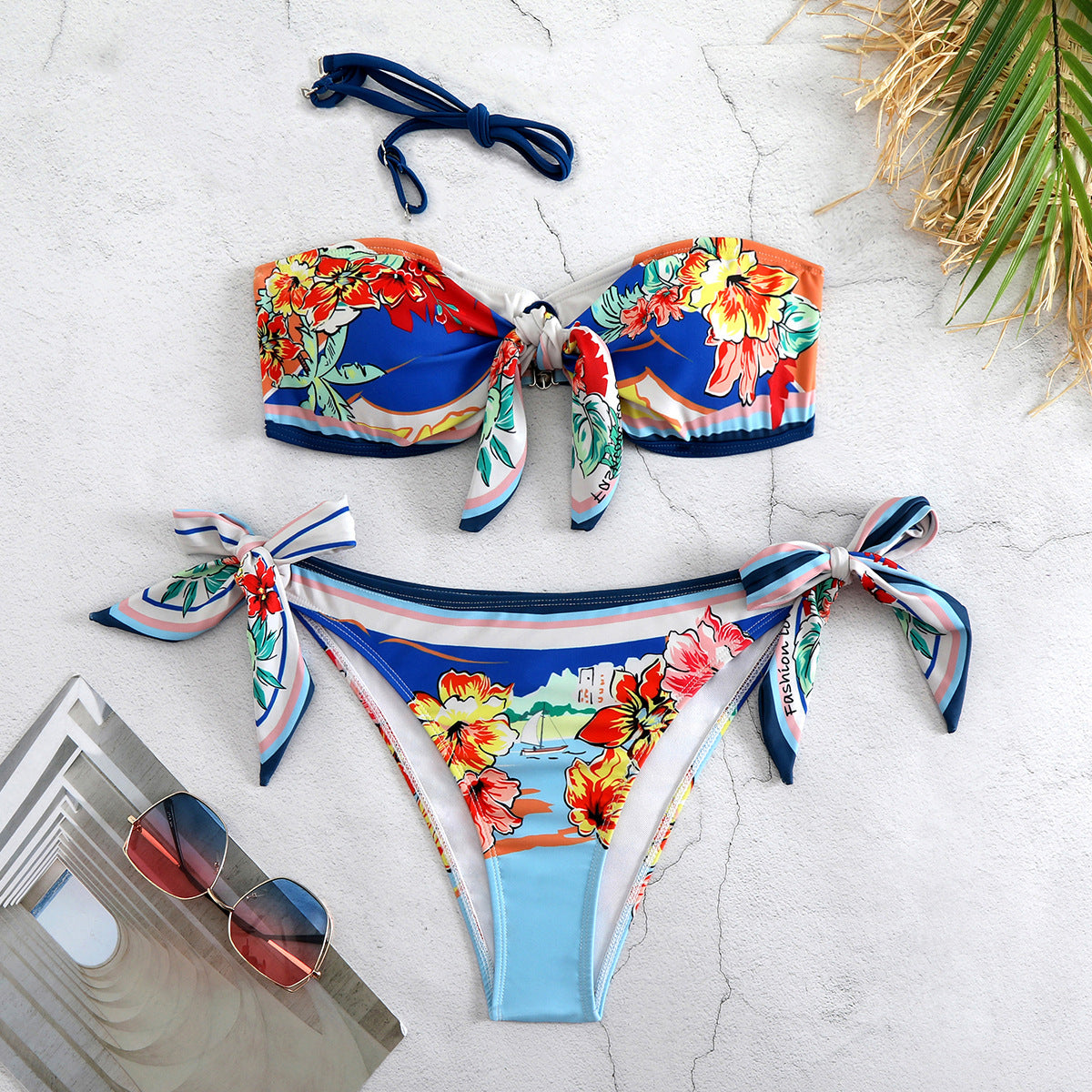 Bandeau Printed Bikini