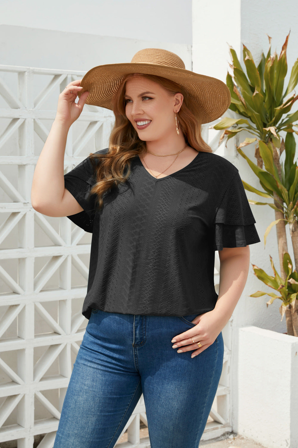 Plus Size Loose Fitting Casual T-shirt Top