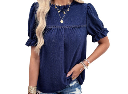 Chic Ruffle Short Sleeve Top