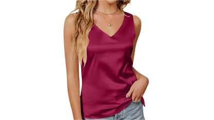 Sleeveless Satin Top