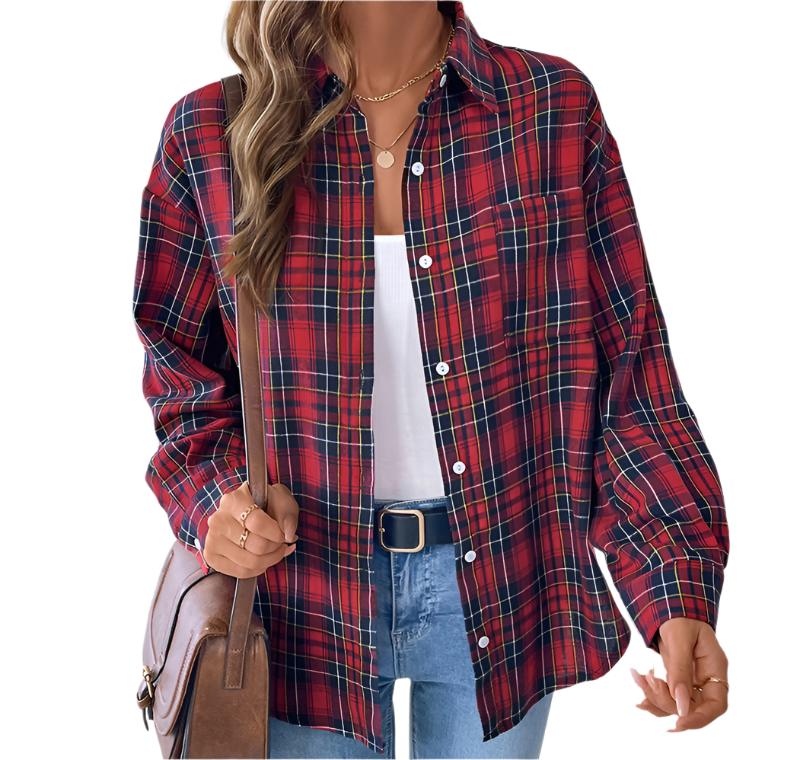 Casual Long Sleeve Plaid Shirt