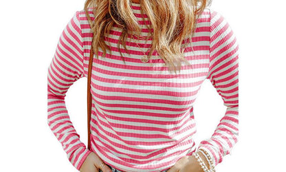 Striped Pullover Long Sleeve Top