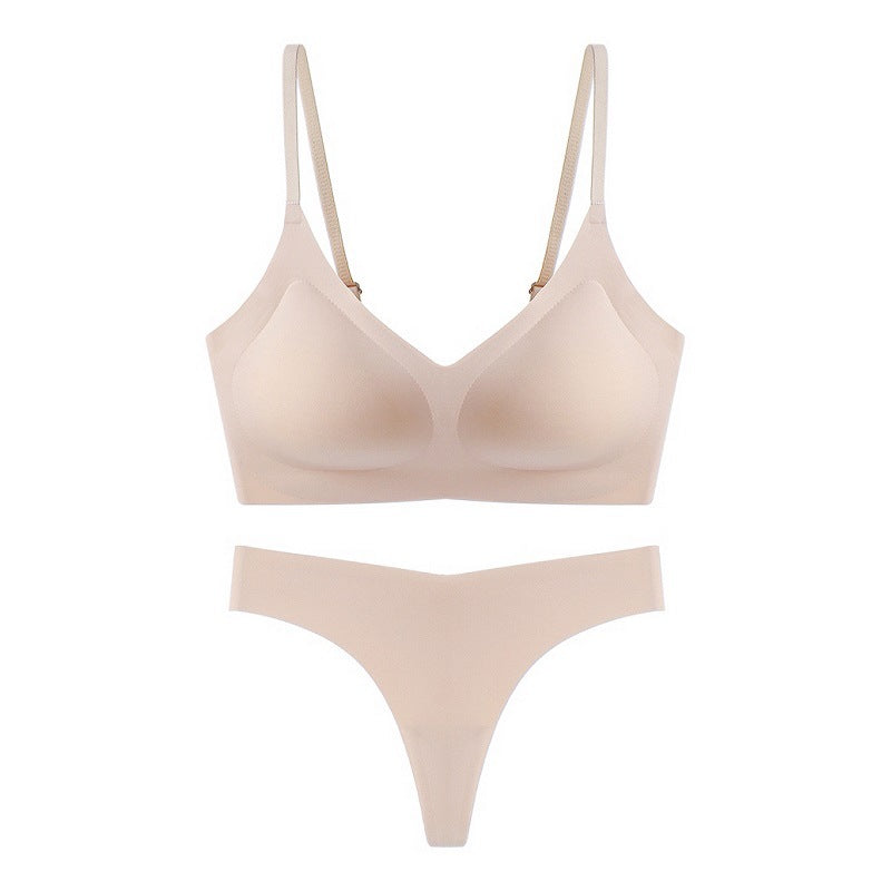 Seamless Nude Feel Bra Set