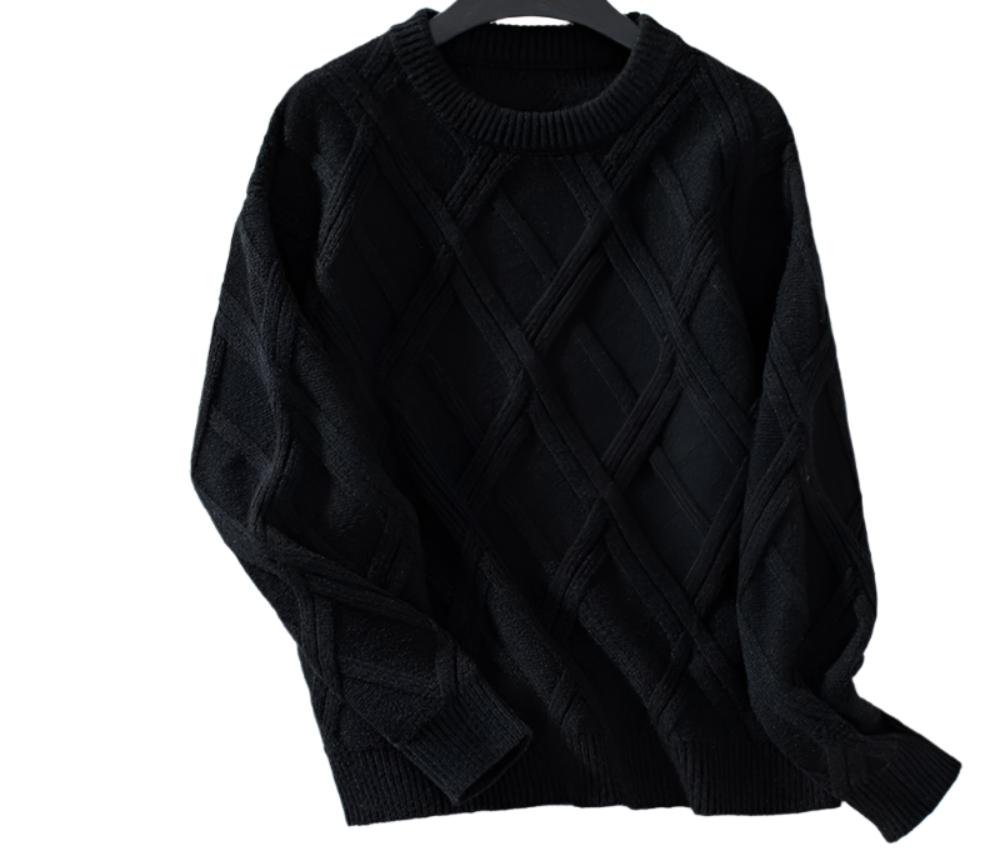 Diamond Pullover Knitted Sweater