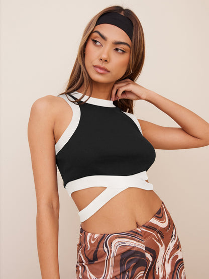 Summer Ultra Short Sexy Thread Rope Bare Cropped Top