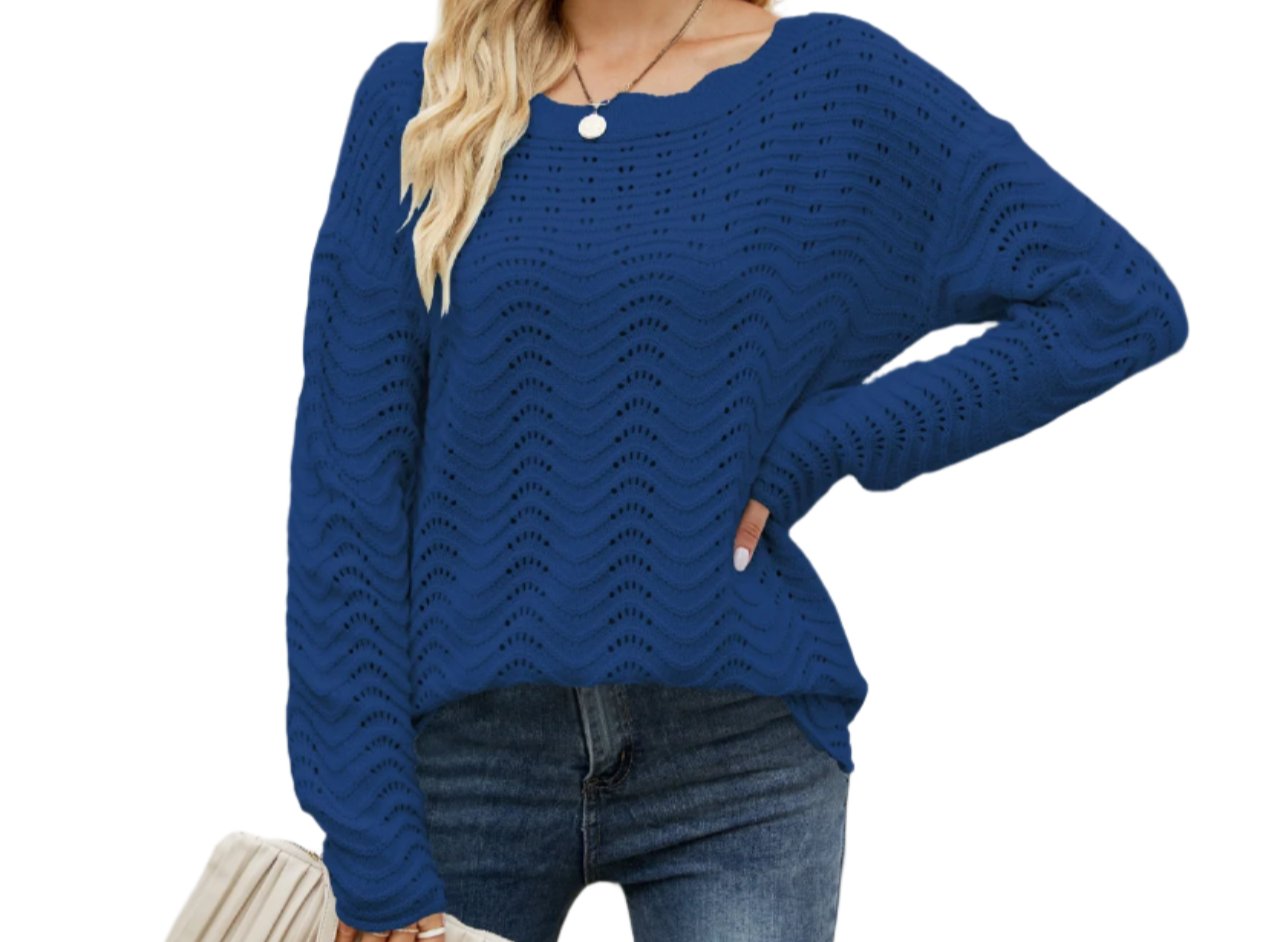 Knitwear Hollow Cutout Pullover Sweater