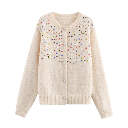 Sequence Knitted Sweater Cardigan