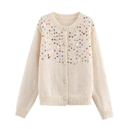 Sequence Knitted Sweater Cardigan