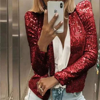 Sequin Long Sleeve Jacket