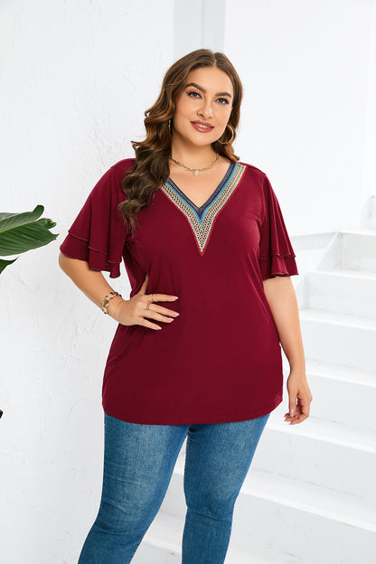 Curve Lace V-Neck Top