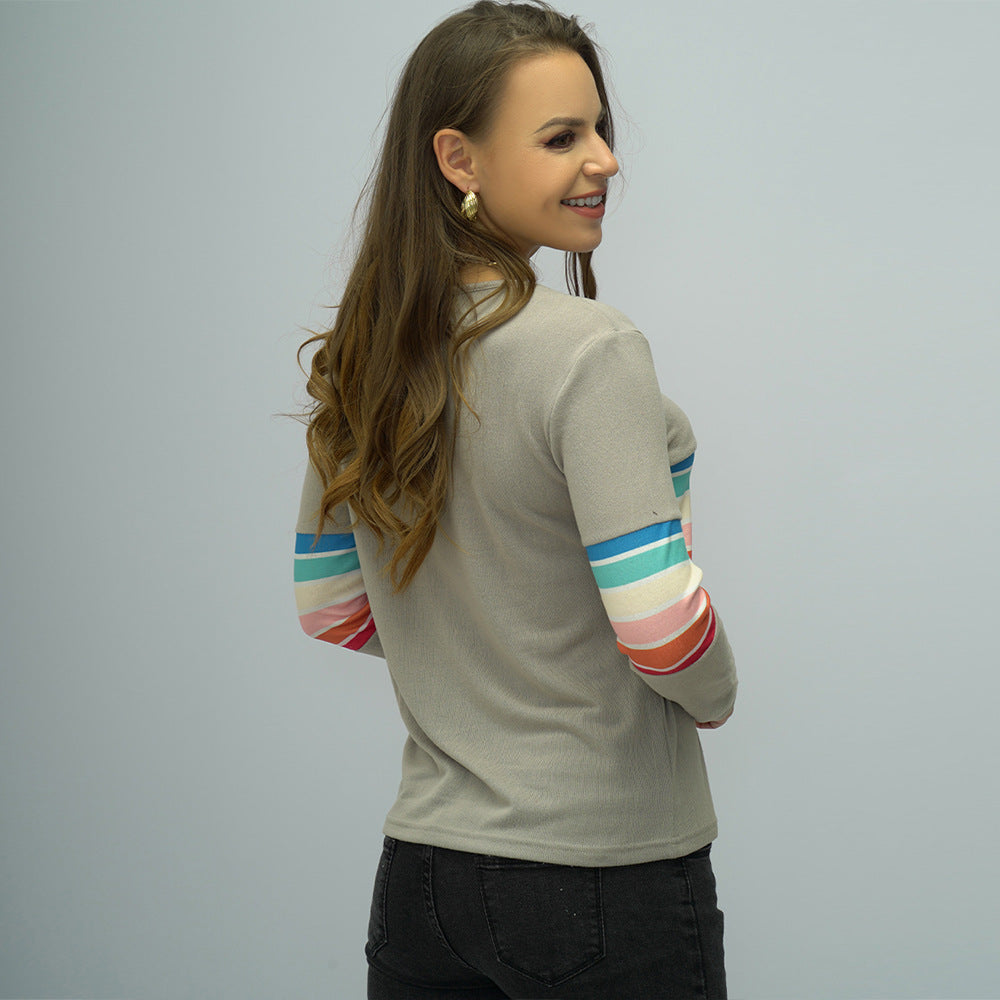 Rainbow Striped Long Sleeve Shirt