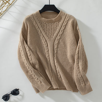 Hollow Cutout Pullover Sweater