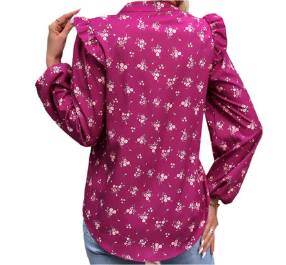 Floral Print Long Sleeved Shirt