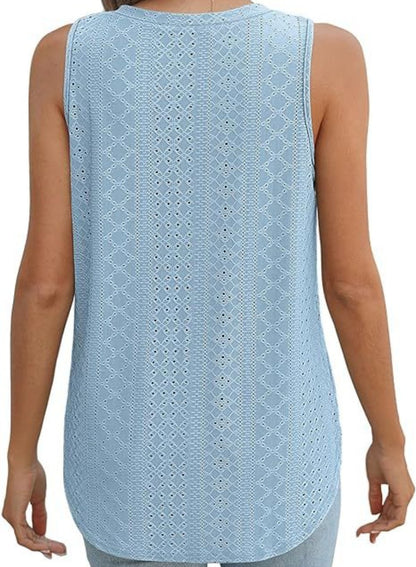 V-neck Split Tank Top