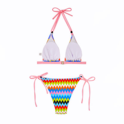 Wave Print Beach Bikini