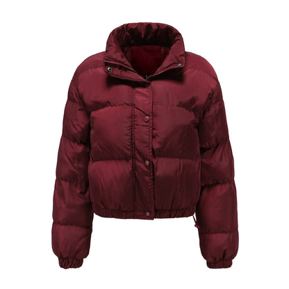 Cotton Long Sleeve High Collar Cotton-Padded Coat Jacket