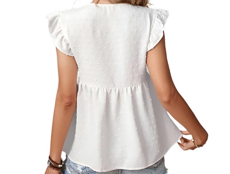 Ruffled Shirt Top