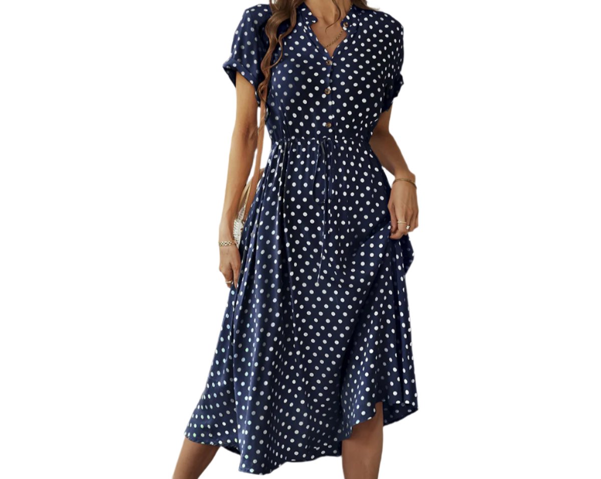 Self Developed Designed Polka Dot Dress