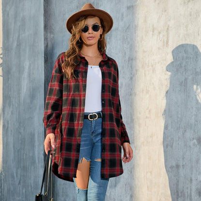 Long Sleeved Plaid Shirt