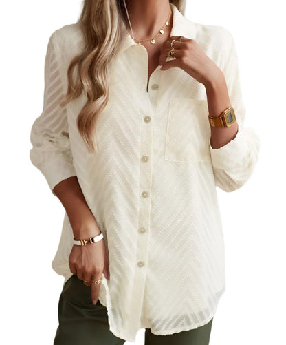 Jacquard Long Sleeve Shirt